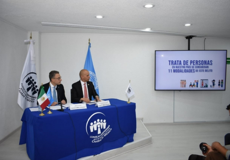 PRESENTAN UNODC Y CONSEJO CIUDADANO ALIANZA ESTRATÉGICA CONTRA LA TRATA DE PERSONAS